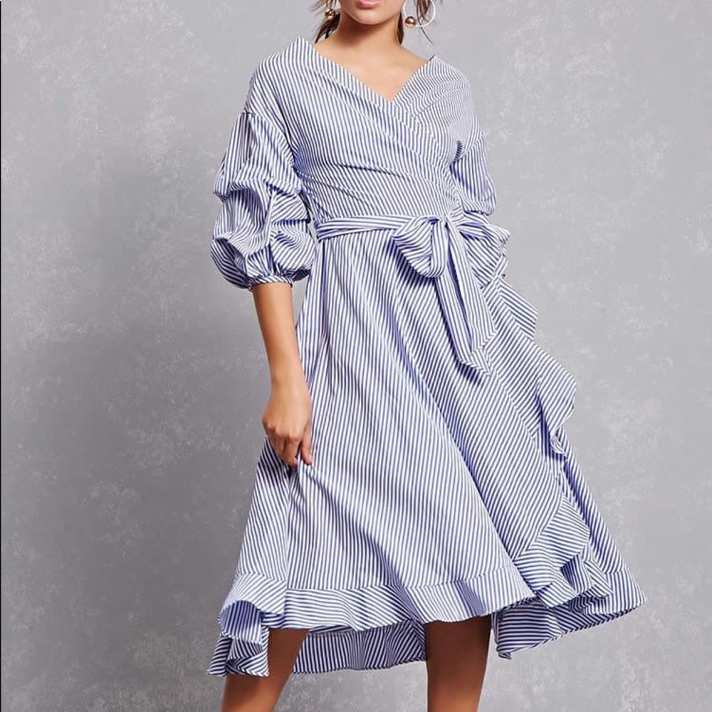 Ruffle flowy maxi dress